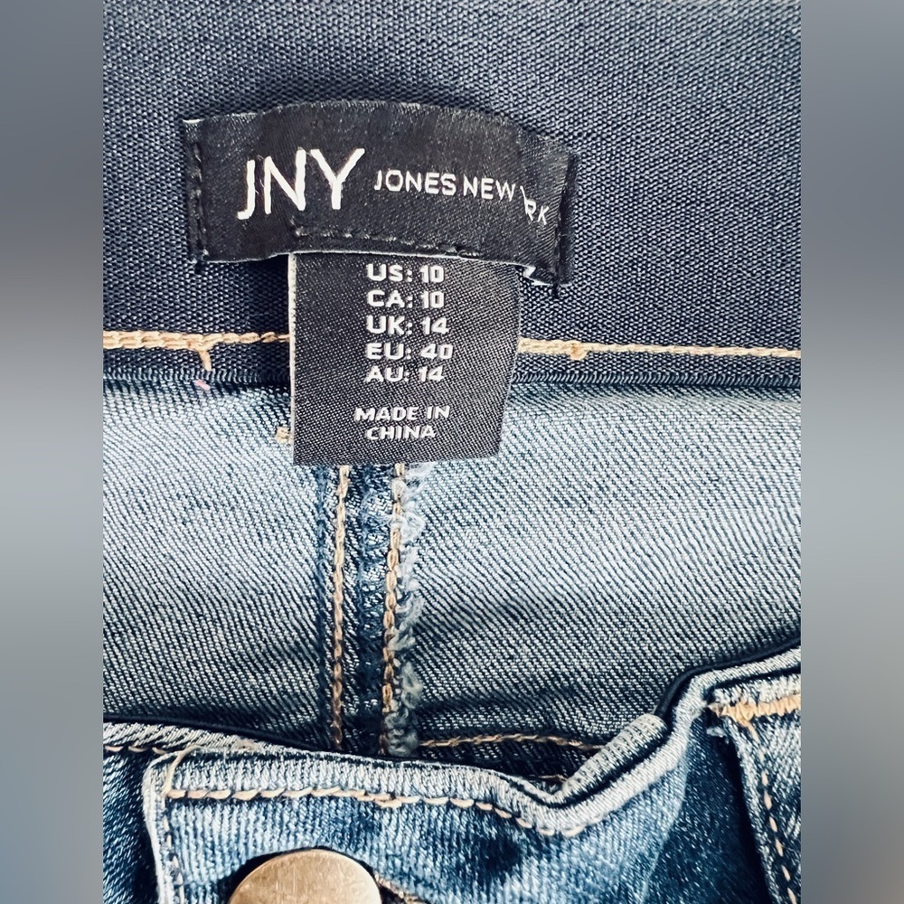 Jones New York Blue Flare Wide Leg Denim - Picture 3 of 4